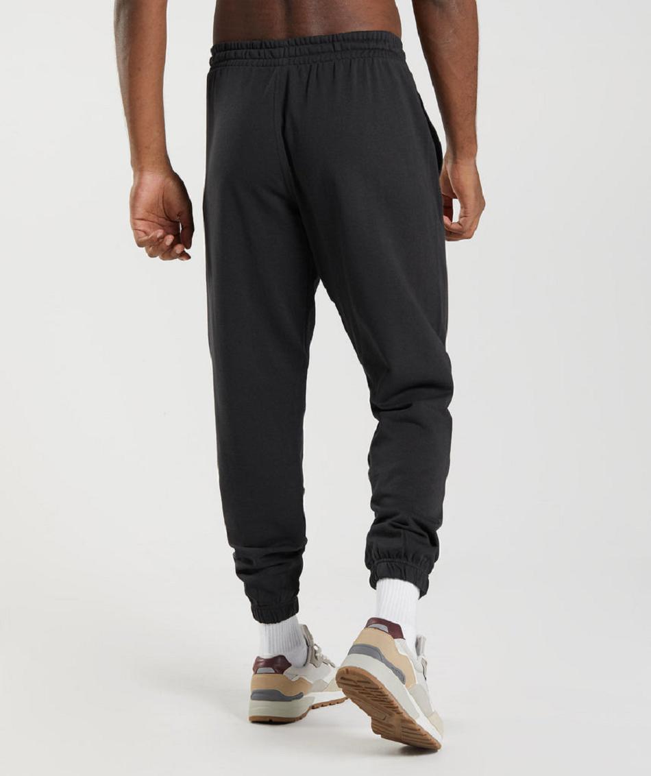 Gymshark Essential Oversized Muške Jogger Hlače Crne | HR 2988XYU